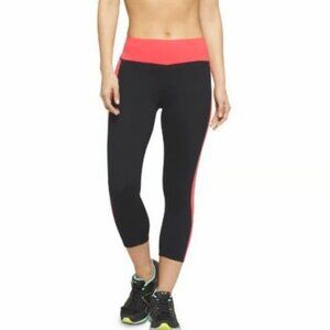 Champion XS Black & Pink Capri Leggings Active Pants Shorts Duo Dry NEW WITH TAG